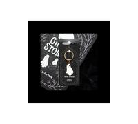 KDMD Women's Haunted Library Ghost Enamel Keyring with Floating Spirit in White KDMD White One Size