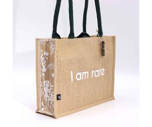 KDMD Women's Hop Hare Jute Big Bag - I am Rare in Brown KDMD Brown One Size