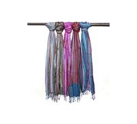 KDMD Women's Indian Boho Blue Scarves - 22x72cm, Cotton, Versatile & Stylish | Size: 22x72 cm KDMD Multicolor 22x72 cm