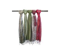 KDMD Women's Indian Boho Green Scarf 22x72cm - Versatile Cotton Shawl & Headwrap | Size: 22x72 cm KDMD Multicolor 22x72 cm