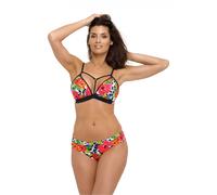 KDMD Women's Italian Floral Push Up Two Piece Swimsuit in Orange | Size: Medium KDMD Orange M