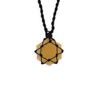 KDMD Women's Laced Gemstone Hexagon Pendant - Yellow Quartz KDMD Yellow One Size
