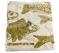 KDMD Women's Large 2x4oz Reversable Cotton Bag 38x42cm - (2 designs) in White | Size: 38x42 cm KDMD White 38x42 cm