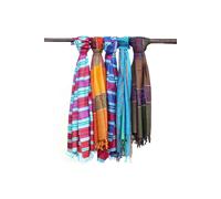 KDMD Women's Large Indian Boho Blue Scarves - 28x72cm, Cotton, Versatile & Elegant | Size: 28x72 cm KDMD Multicolor 28x72 cm