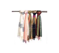 KDMD Women's Large Indian Boho Green Scarves - 28x72cm, Cotton, Versatile & Stylish | Size: 28x72 cm KDMD Multicolor 28x72 cm