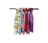 KDMD Women's Large Indian Boho Scarves - 28x72cm, Random Purple, Cotton, Versatile | Size: 28x72 cm KDMD Multicolor 28x72 cm