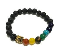 KDMD Women's Lava Stone Bracelet - Buddha Chakra KDMD Multicolor One Size