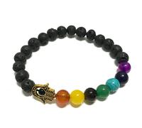 KDMD Women's Lava Stone Bracelet - Hamsa Chakra KDMD Multicolor One Size