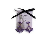 KDMD Women's Lavender Vintage Glass Long Drop Earrings - Elegant Twilight Glow KDMD Lavender One Size