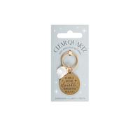 KDMD Women's Leave a Little Sparkle Clear Quartz Crystal Keyring in Gold KDMD Gold One Size