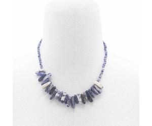 KDMD Women's Longstone Gem Necklace - Sodalite in Blue KDMD Blue One Size