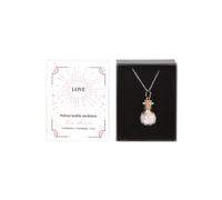 KDMD Women's Love Rose Quartz Crystal Chip Potion Bottle Necklace in Pink KDMD Pink One Size