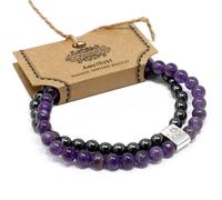KDMD Women's Magnetic Gemstone Bracelet - Amethyst in Purple KDMD Purple One Size