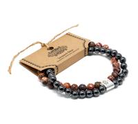 KDMD Women's Magnetic Gemstone Bracelet - Leopard Skin in Maroon KDMD Maroon One Size