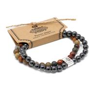 KDMD Women's Magnetic Gemstone Bracelet - Picasso Jasper in Brown KDMD Brown One Size