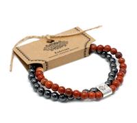 KDMD Women's Magnetic Gemstone Bracelet - Redstone in Brown KDMD Brown One Size