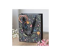 KDMD Women's Medium Black Midnight Bloom Floral Gift Bag for Special Occasions KDMD Black One Size