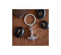 KDMD Women's Mjölnir Hammer Keyring - Viking Thor's Thunder God Gift in Silver KDMD Silver One Size