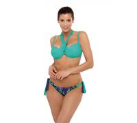 KDMD Women's Multi Tie Two Piece Swimsuit with Push Up in Green | Size: Large KDMD Green L
