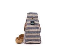 KDMD Women's Natural Cotton Body Cross Bag - Tan & Navy, & Adjustable in Navy KDMD Navy One Size