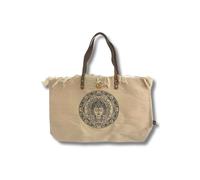 KDMD Women's Natural Leather Handle Tote Bag -, Stylish & Durable KDMD Natural