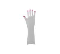KDMD Women's Neon 80s Style Long Fingerless Fishnet Lace Gloves White KDMD White One Size