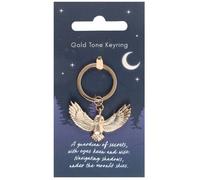 KDMD Women's Night Owl Metal Keyring in Gold KDMD Gold One Size
