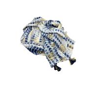 KDMD Women's Nomad Sari Med Collection Pario - Blue Tie Dye & Blockprint Wrap KDMD Blue One Size