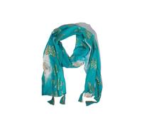 KDMD Women's Nomad Sari Summer Turtle Print Scarf Turquoise 180x50cm | Size: 180x50 cm KDMD Turquoise 180x50 cm