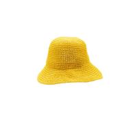 KDMD Women's Nomad Yellow Floppy Straw Sun Hat with Wide Brim KDMD Yellow One Size