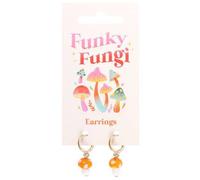 KDMD Women's Orange Mushroom Dangle Earrings KDMD Orange One Size