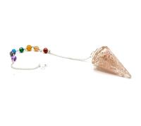 KDMD Women's Orgonite Power Chakra Pendulum - Rose Quartz in Pink KDMD Pink One Size
