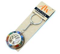 KDMD Women's Orgonite Power Keyring - Gemstones Chakra Tree of Life KDMD Multicolor One Size