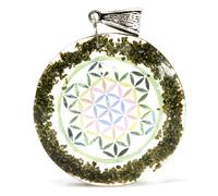 KDMD Women's Orgonite Power Pendant - Greenstone Mandala in Green KDMD Green One Size