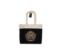 KDMD Women's Oversized Chocolate Stonewash Tote Bag with Hamsa Hand in Black KDMD Black
