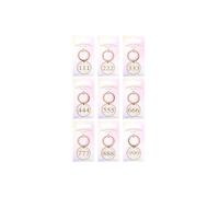 KDMD Women's Pack of 9 Angel Number Keyrings in Beige KDMD Beige One Size