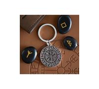 KDMD Women's Pathfinder Vegvisir Viking Compass Keyring in Silver KDMD Silver One Size