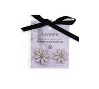 KDMD Women's Pearl & Vintage Glass Flower Earrings - Elegant, Serene Jewelry in White KDMD White One Size