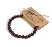 KDMD Women's Power Bracelet - Blood Garnet in Brown KDMD Brown One Size