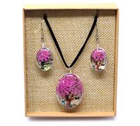 KDMD Women's Pressed Flowers - Tree of Life set - Bright Pink KDMD Pink One Size