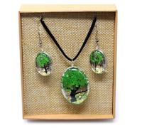 KDMD Women's Pressed Flowers - Tree of Life set - Green KDMD Green One Size