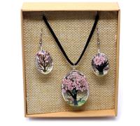 KDMD Women's Pressed Flowers - Tree of Life set - Pink KDMD Pink One Size
