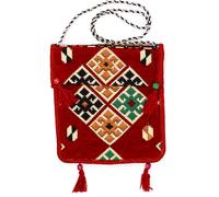 KDMD Women's Red Kilim Messenger Festival Bag KDMD Red One Size