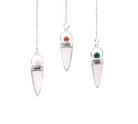 KDMD Women's Rock Crystal Cone & Silver Ring - Asst KDMD Multicolor One Size