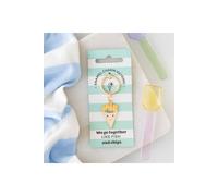 KDMD Women's Seafood Fish & Chips Enamel Keyring - Coastal Souvenir Gift in Yellow KDMD Yellow One Size