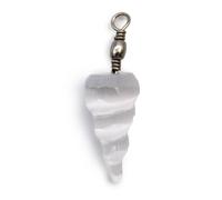 KDMD Women's Selenite Spiral Pendant in Grey KDMD Grey One Size