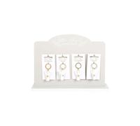KDMD Women's Set of 24 Guardian Angel Key Rings on Display in White KDMD White One Size