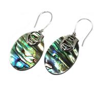 KDMD Women's Shell & Silver Earrings - Abalone KDMD Silver One Size