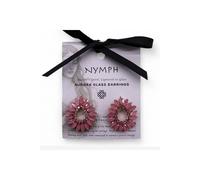 KDMD Women's Soft Pink Vintage Glass Loop Earrings - Elegant Water-Inspired Jewelry KDMD Pink One Size