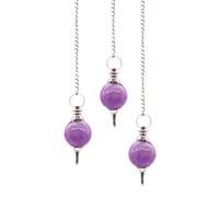 KDMD Women's Sphere Pendulums - Amethyst in Purple KDMD Purple One Size